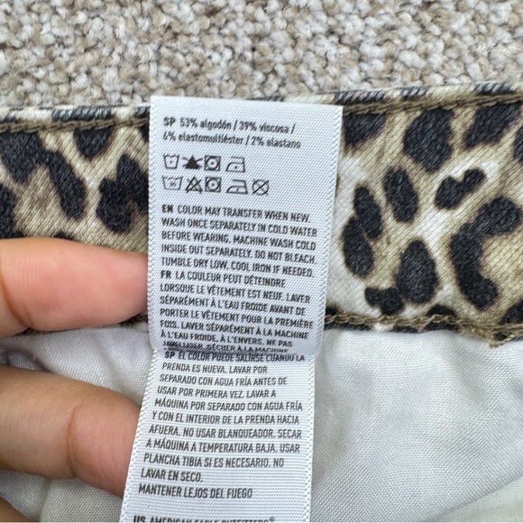 American Eagle Hi Rise Jegging pants Animal Print Brown Beige Women’s Size 24 R - Picture 16 of 16